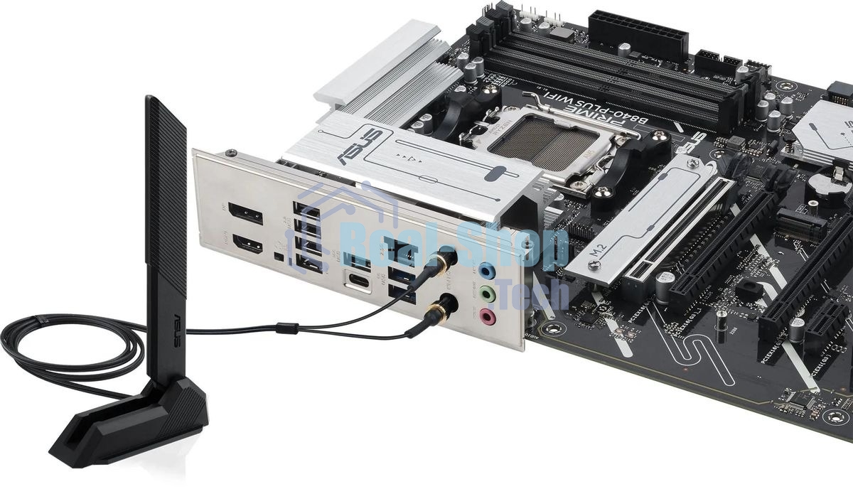 Материнская плата ASUS PRIME B840-PLUS WIFI, AM5, AMD B840, 4xDDR5, 4xSATA, 3xM.2, 1xPCIe 4.0 x16, 1xPCIe 3.0 x16, 2xPCIe 3.0 x16, 1xPCIe 3.0 x1, 1xDP, 1xHDMI, 1x 2.5Gb LAN, 8xUSB-A, 3x3.5 мм, 7.1, ATX