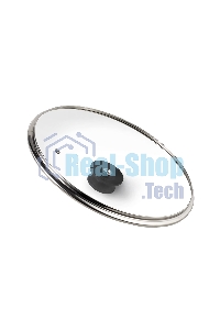 Крышка LARA LR01-99 28 см стеклянная универсальная, стильная ручка