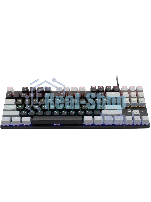 Клавиатура проводная Oklick K600X механическая черный/серый USB Multimedia for gamer LED