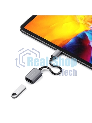 Кабель-адаптер Satechi USB-C to USB 3.0. серый космос
