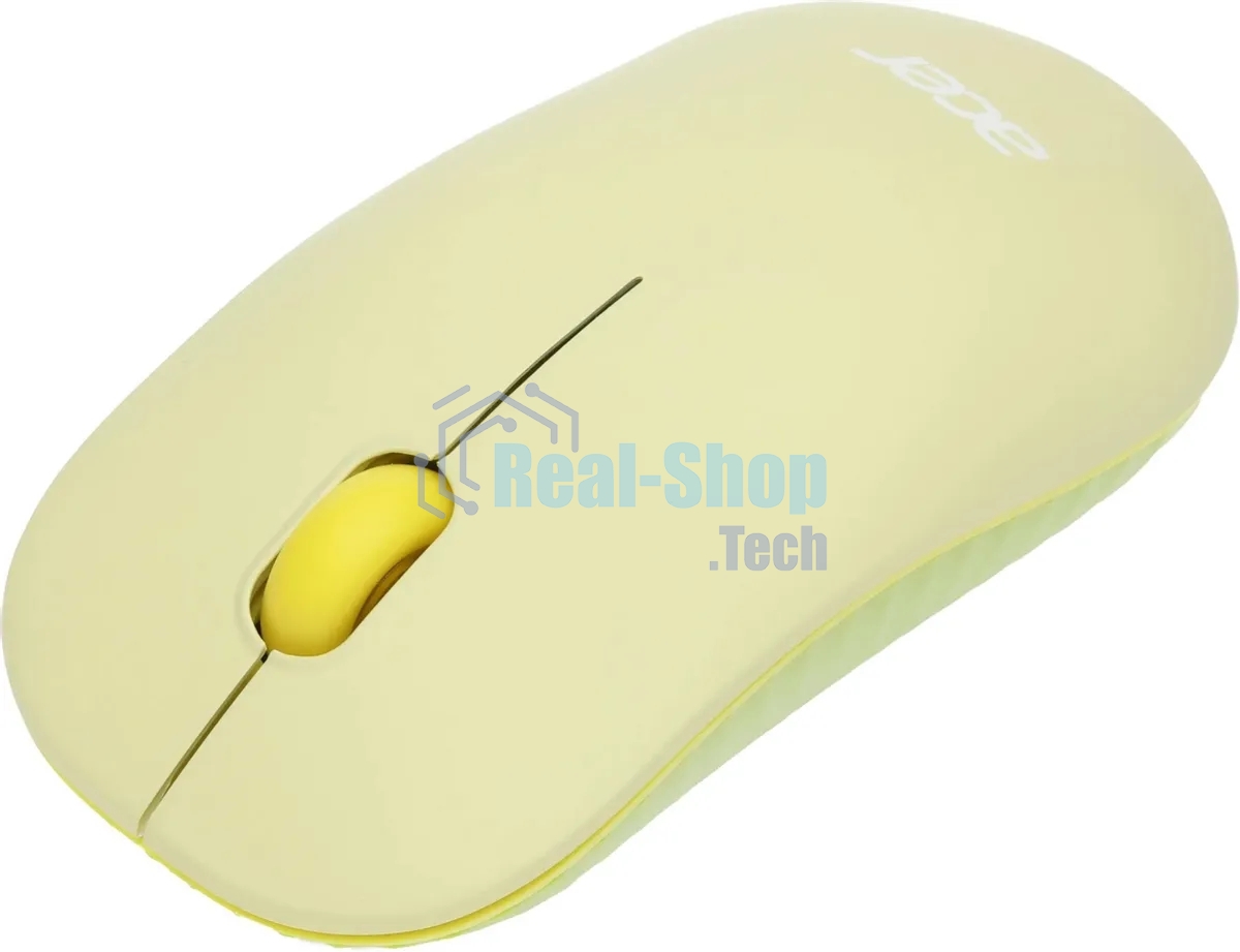 Мышь беспроводная Acer OMR205 зеленый/желтый, 1200 dpi, радиоканал, USB, кнопки - 3