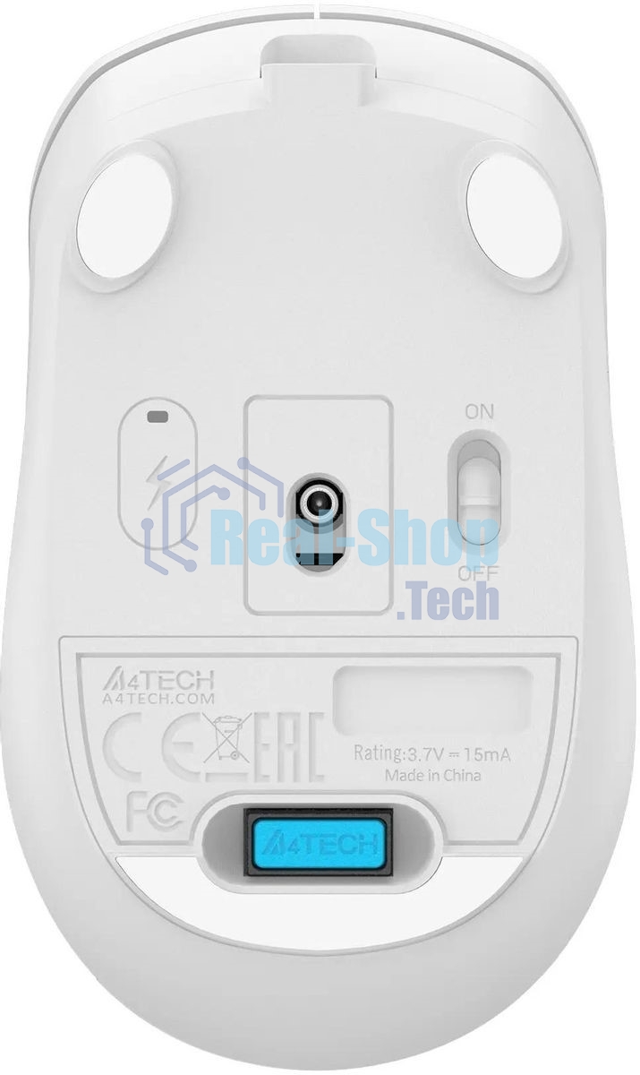 Мышь беспроводная A4Tech Fstyler FG15C Air2 белый, 1200 dpi, радиоканал, USB, кнопки - 3