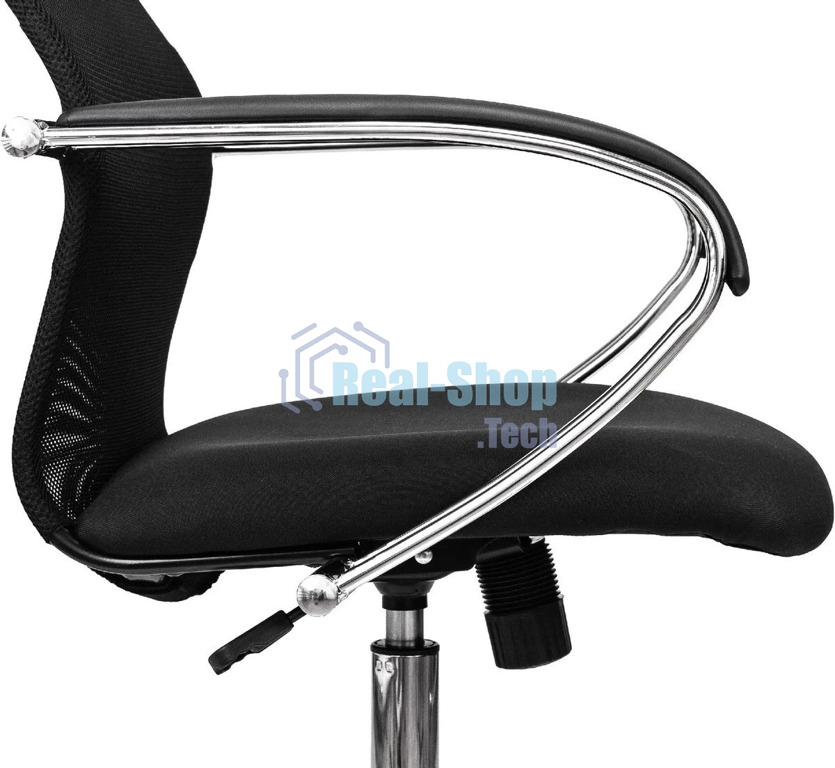 Кресло руководителя Бюрократ CH-607SL TW-01 Neo Black черный, сетка/ткань с подголов. на колес. металл хром