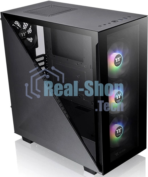Компьютерный корпус Thermaltake Divider 300 TG ARGb черный без БП ATX 2x120мм 2xUSB 3.0 audio front door bott PSU