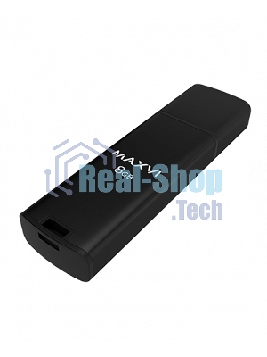 Флешка USB Maxvi MP2 black (FD8GbUSB20C10MP2), 8Gb, USB 2.0, R/W 15/5, черный