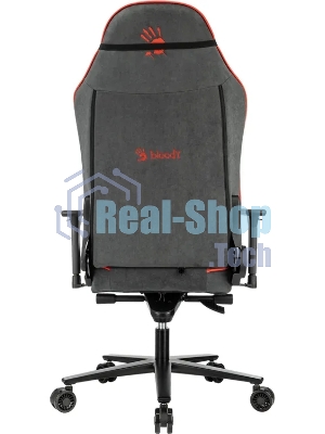 Кресло игровое A4Tech Bloody GC-680 серый/черный искусственная замша с подголов. крестов. металл