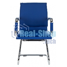 Кресло компьютерное Бюрократ CH-993-Low-V/blue синий, низкая спинка, искусственная кожа