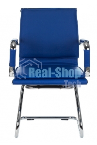 Кресло компьютерное Бюрократ CH-993-Low-V/blue синий, низкая спинка, искусственная кожа