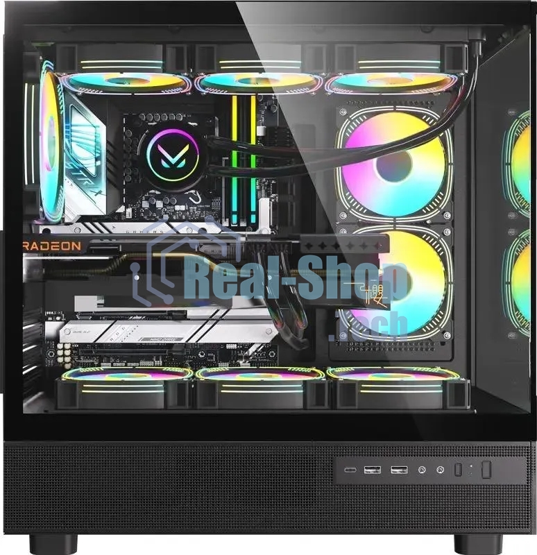 Компьютерный корпус AeroCool/Formula Crystal Z8 черный без БП ATX 9x120мм 7x140мм 1xUSB2.0 1xUSB3.0 1xUSB3.1 audio bott PSU