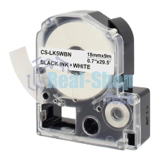 Картридж ленточный Cactus CS-LK5WBN черный шрифт, белый фон (18 мм, 9 м) для Epson LW300/LW400/LW700/LW600P/LW1000P