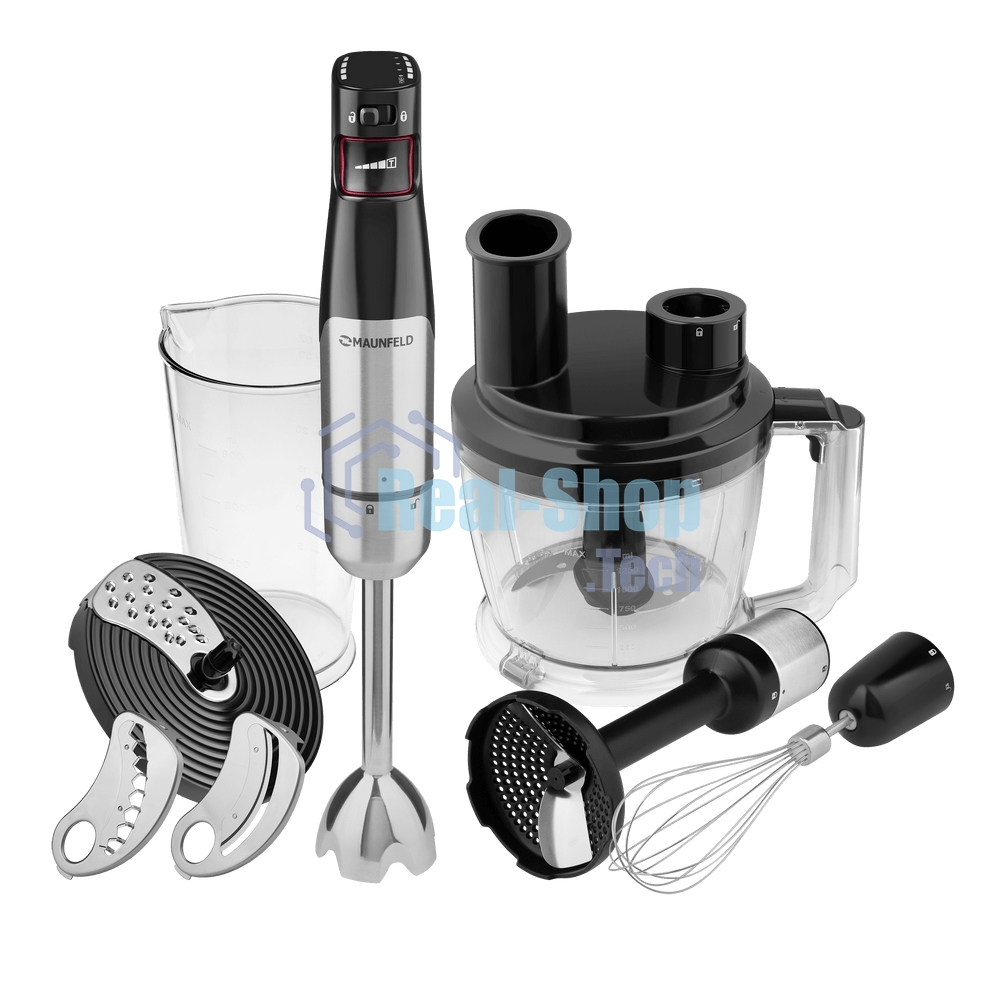 Блендер погружной Maunfeld MF-123SB PRO черный, 1000 Вт