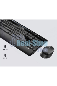 Комплект клавиатура+мышь Logitech MK345 беспроводной, USB, 1000 DPI, чёрный/серый