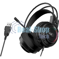 Гарнитура Genius HS-GX570U чёрный, проводная, USB, подсветка