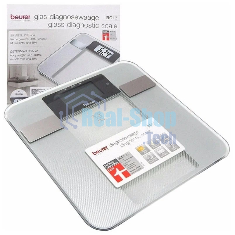 Весы напольные электронные Beurer BG13 макс.150кг серебристый
