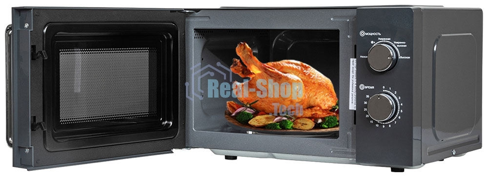 Микроволновая печь JVC JK-MW148M графит, 20 л, 700 Вт, переключатели - поворотный механизм