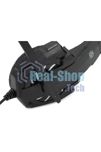 Гарнитура проводная с микрофоном Оклик HS-L355G черный 1.8м мониторные оголовье (1939807)