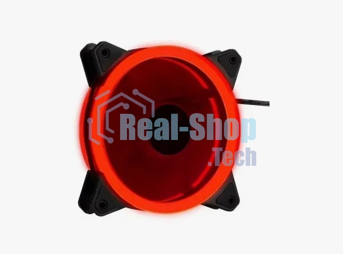 Вентилятор для корпуса Gembird D12025S12L-R черный, 120 мм, 1200 об/мин, 20.5 дБ, 3 pin