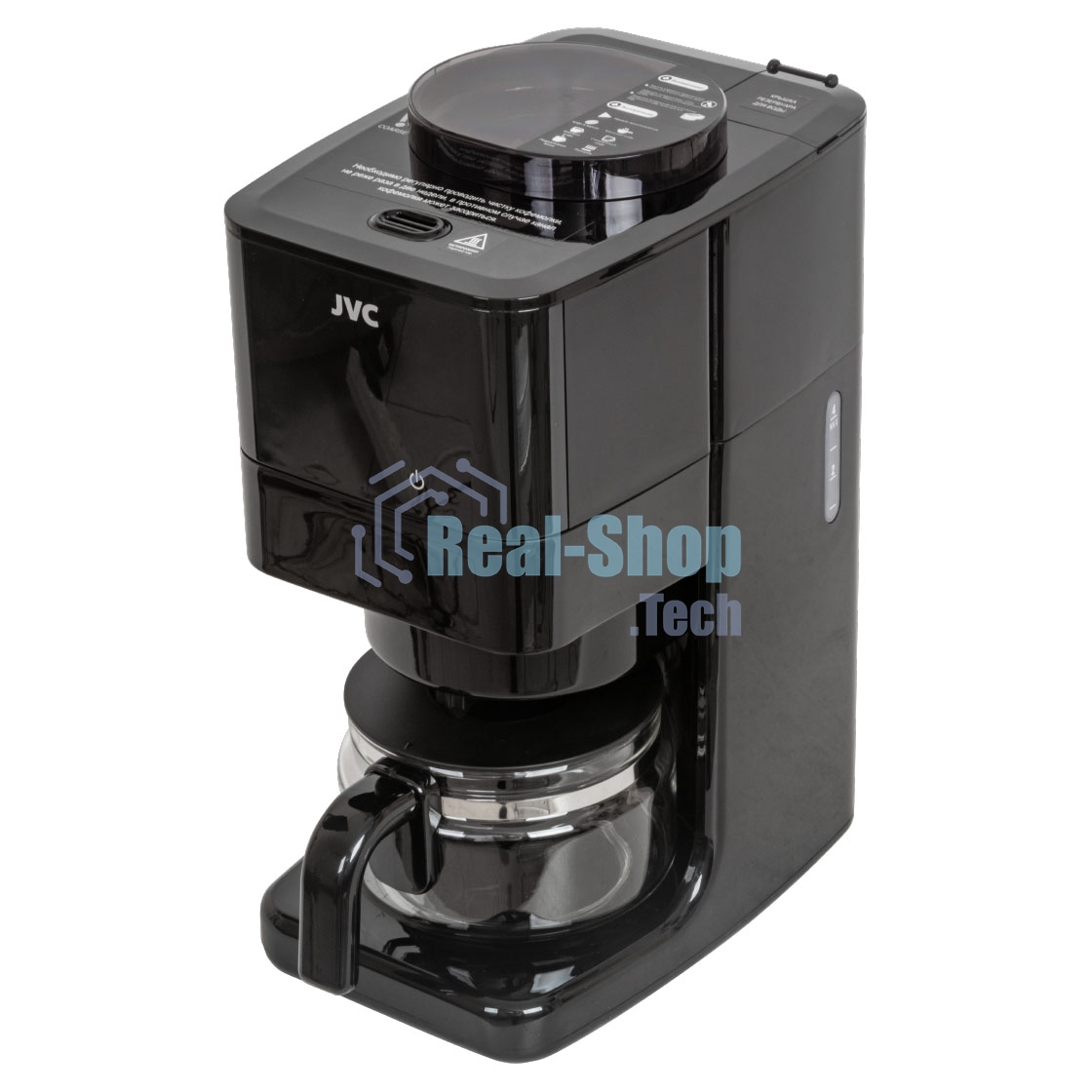 Кофеварка капельная JVC JK-CF37 черный, зерновой/молотый, 0.6 л, 730 Вт