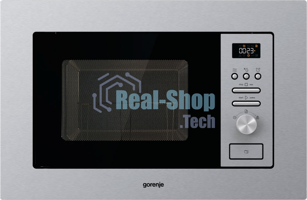 Микроволновая печь встраиваемая Gorenje BM201AG1X нержавеющая сталь, 20 л, 800 Вт, переключатели - поворотный механизм/кнопки