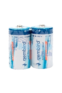 Батарейки солевые Gembird Gb-R14P-2F, тип С(R14P), 2шт, пленка