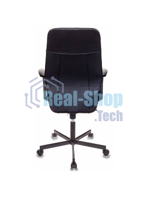 Кресло Бюрократ CH-605/BLACK черный, экокожа, 120 кг, механизм качания