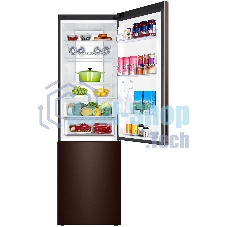 Холодильник Haier C4F740CLBGU1 коричневый двухкамерный 286/115л морозилка снизу, No Frost