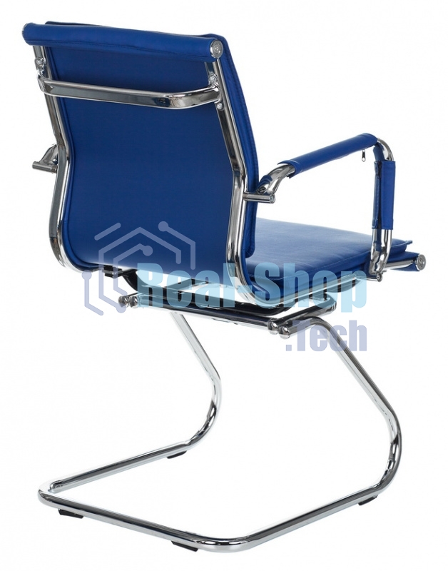 Кресло компьютерное Бюрократ CH-993-Low-V/blue синий, низкая спинка, искусственная кожа