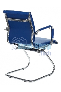 Кресло компьютерное Бюрократ CH-993-Low-V/blue синий, низкая спинка, искусственная кожа