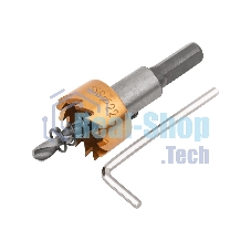 Коронка кольцевая по металлу, HSS сталь, титановое покрытие 22 мм