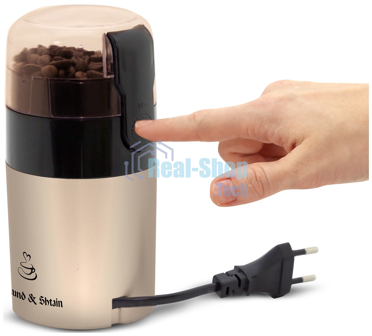 Кофемолка Zigmund & Shtain ZCG-08 150 Вт, 40 г, коричневый