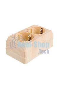 Розетка 2-м ОП Октава 16А РС22-3-ОС с заземл. сосна ИЭК ERO21-K03-16-DC