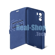 Чехол (флип-кейс) DF poFlip-04, для Xiaomi Poco F3, синий df poflip-04 (blue)