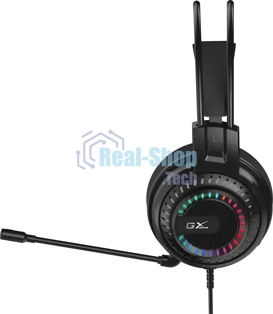 Гарнитура Genius HS-GX570U чёрный, проводная, USB, подсветка