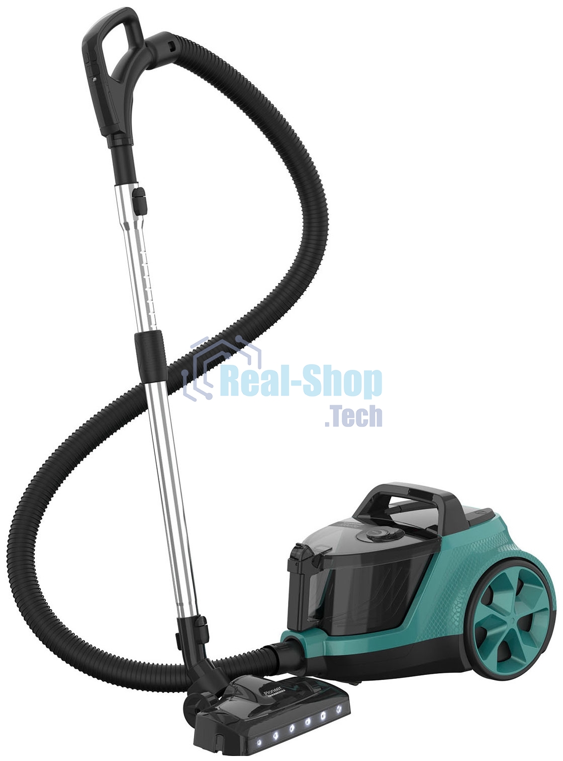 Пылесос Pioneer VC365C черный/зеленый, 360/2100 Вт, уборка сухая, пылесборник контейнер 3.1 л