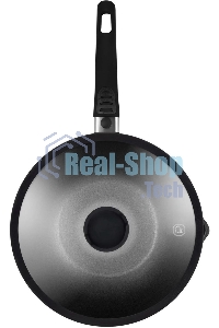 Сковорода ВОК Rondell Escurion RDA-870, 28 см, съемная ручка, с крышкой, черный