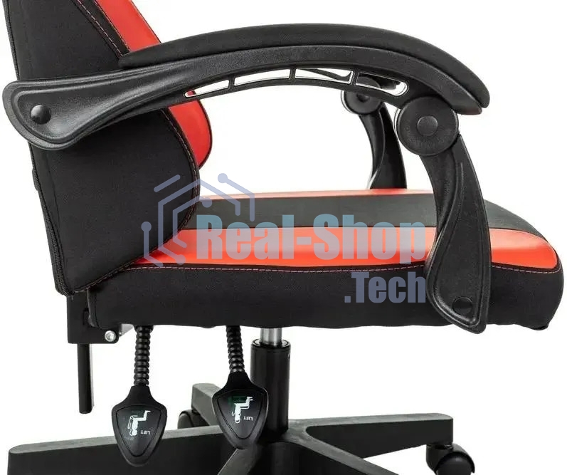 Кресло игровое Zombie Rudger черный/красный