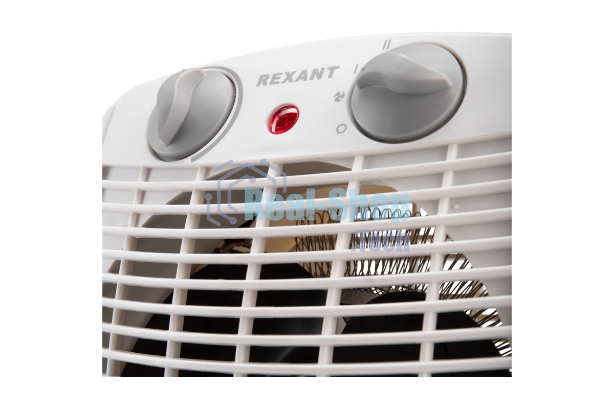 Тепловентилятор Rexant 60-0033, белый, 2000 Вт, 20 м2, термостат