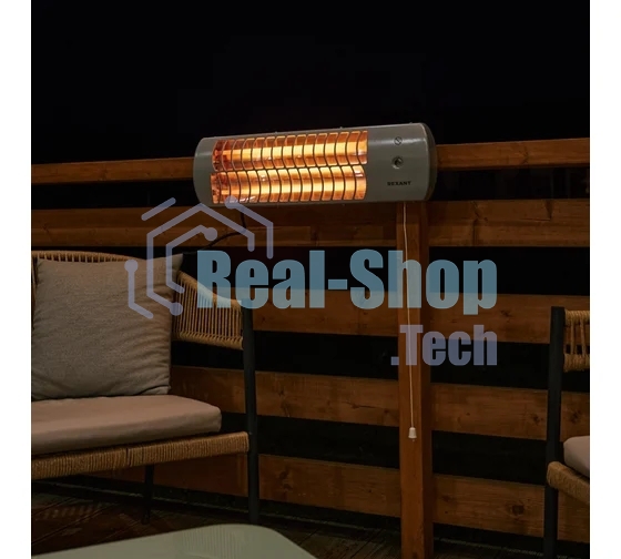 Обогреватель инфракрасный панельный Rexant 60-0060, серый, кварцевый, 1500 Вт, 20 м2, 3 режима обогрева