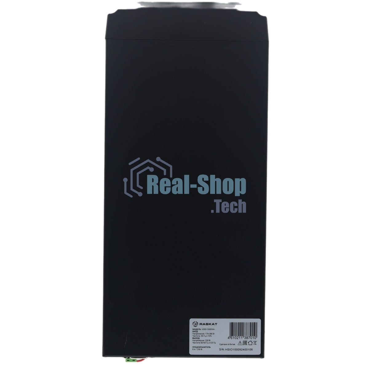 Источник бесперебойного питания ИБП Raskat HSIO-1000VA 1000ВА, 900Вт, 1xCEE7, 1xIEC320, USB type-B, 2xRJ-45, 1xRS232