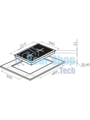 Газовая варочная панель Maunfeld EGHE.32.6CB/G
