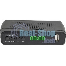 Приставка для цифрового ТВ Hyundai H-DVB520 черный, DVB-T2, DVB-T, DVB-C, HDMI, USB 2.0 х2