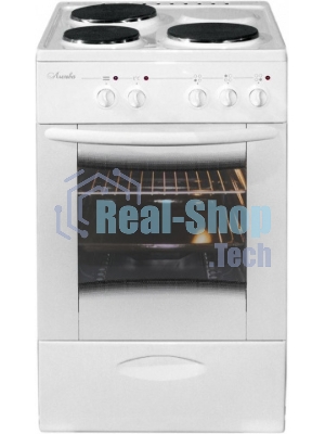 Плита электрическая Лысьва ЭП 301 МС белый, конфорок 3 шт, духовка 57 л, 50 см x 84 см x 60 см