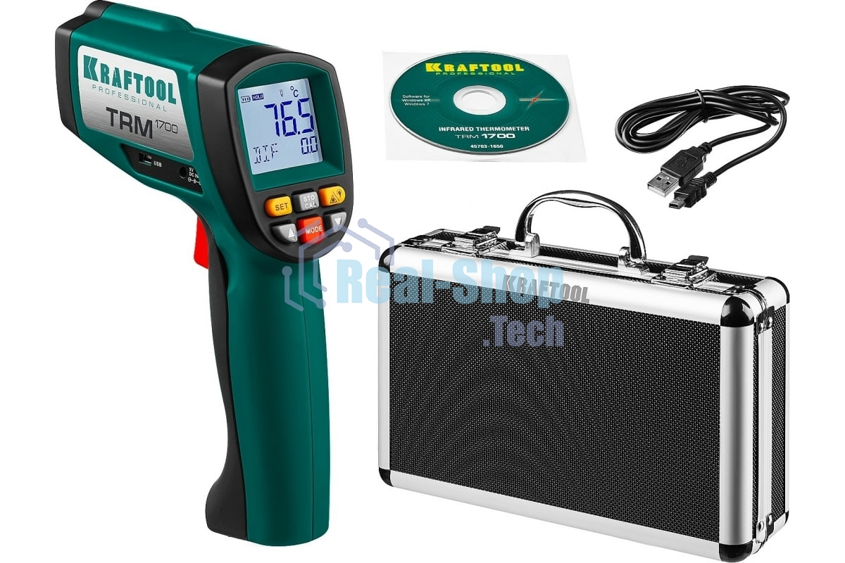 Пирометр инфракрасный KRAFTOOL TRM-1700, -30°С +1650°С