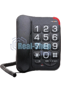 Телефон проводной teXet TX-201 черный
