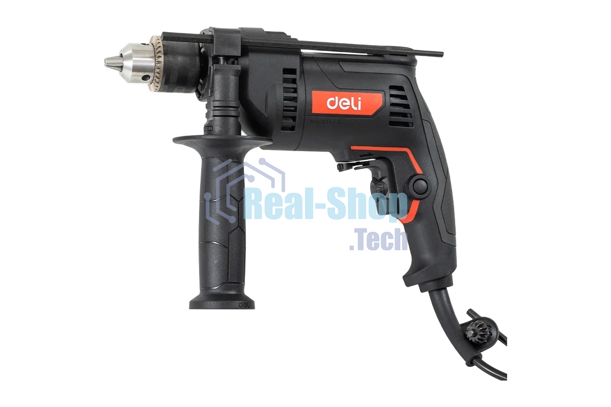 Дрель Deli DE-CZ13-1E, 680Вт, сетевая, ударная