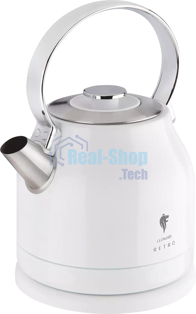 Чайник электрический LEONORD LE-1904 1,5 л, 2200 Вт, нержавейка, RETRO белый