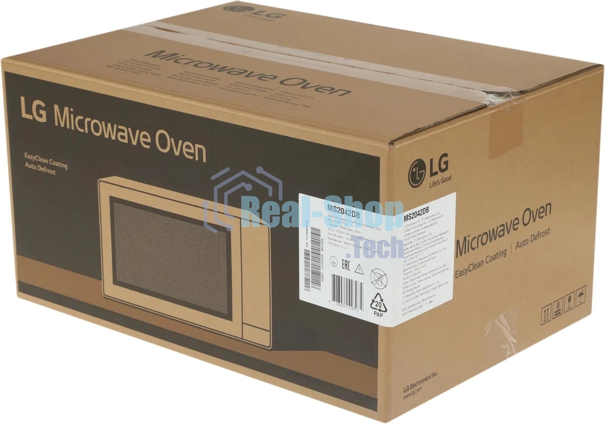 Микроволновая печь LG MS2042DB черный, 20 л, 700 Вт, переключатели - сенсор