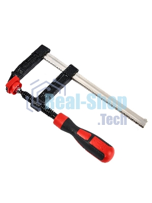 Струбцина F-образная усиленная Deli DL110830Z 300x80 мм, макс. усилие зажима 3000N, резьба 14мм