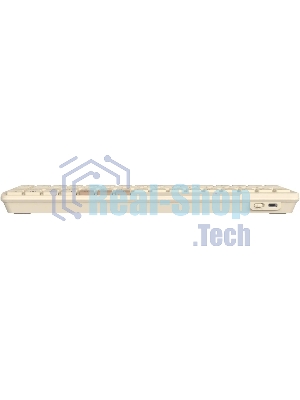 Клавиатура беспроводная A4Tech Fstyler FBK26C AS, USB, Bluetooth/Радиоканал, бежевый