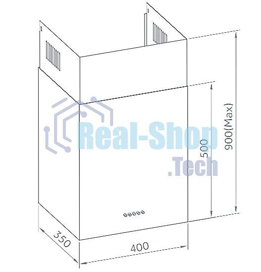 Вытяжка пристенная цилиндрическая Weissgauff Box 40 PB белый, 40 см, 900 куб. м/ч, 58 дБ